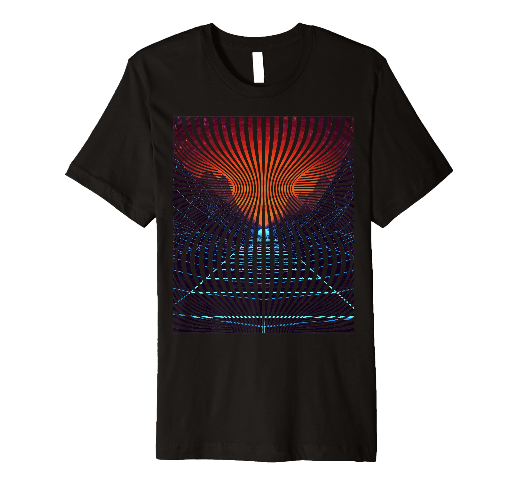 Vaporwave Vortex Synthwave 80S T-Shirt - Fun Novelty Design for Adults - T-Shirt, Sweatshirt, Hoodie