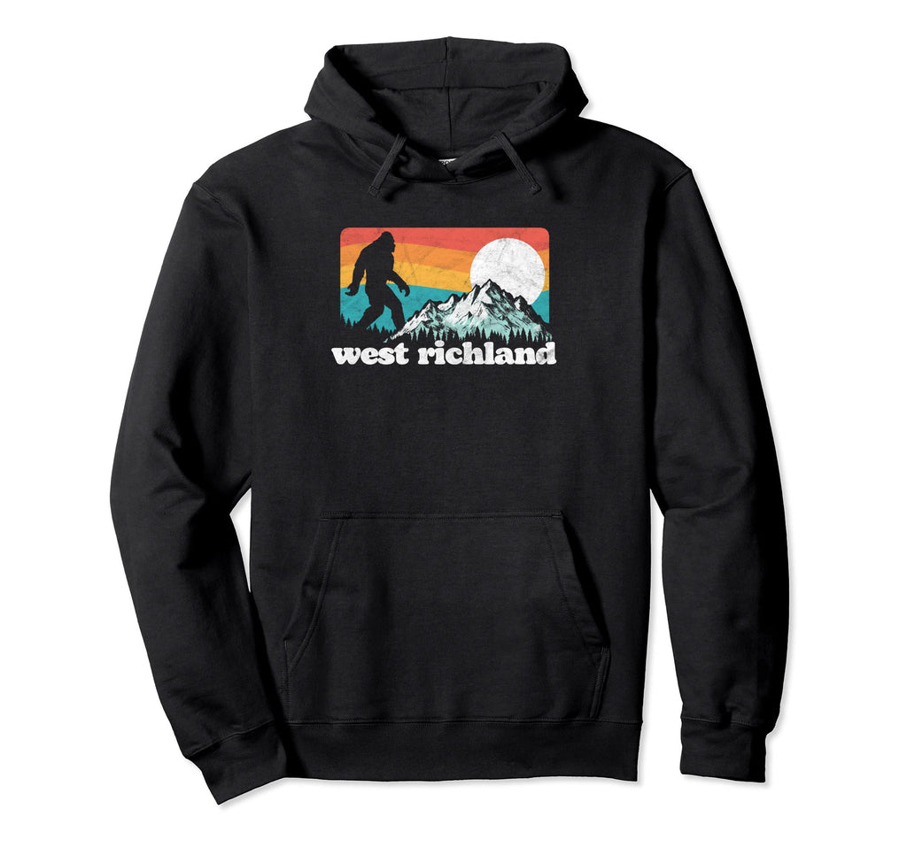 West Richland Washington Bigfoot Hoodie - Custom Art Print for Adults - T-Shirt, Sweatshirt, Hoodie