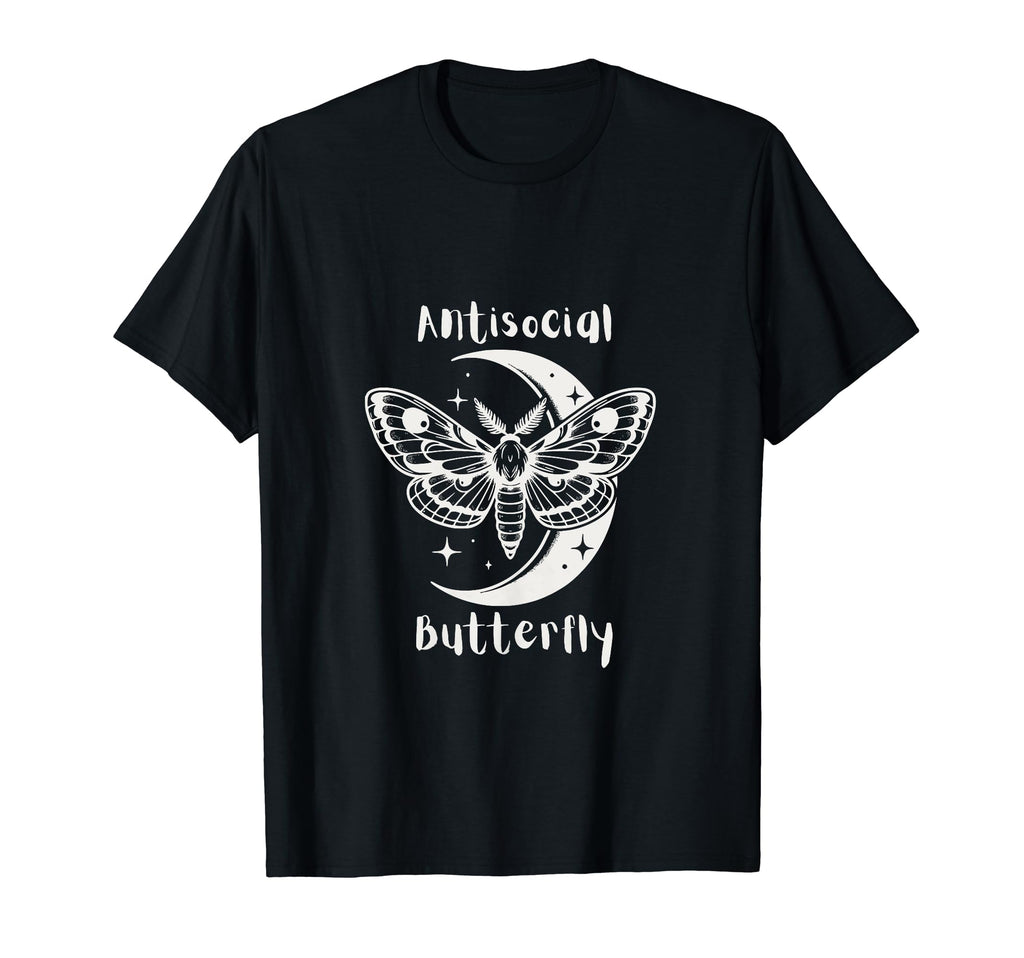 Antisocial Butterfly T-Shirt - Casual Everyday Wear Men Women - T-Shirt, Sweatshirt, Hoodie