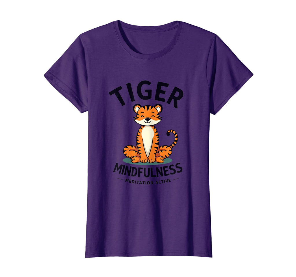 Tiger Mindfulness Meditation T-Shirt - Casual Everyday Wear Men Women - T-Shirt, Sweatshirt, Hoodie