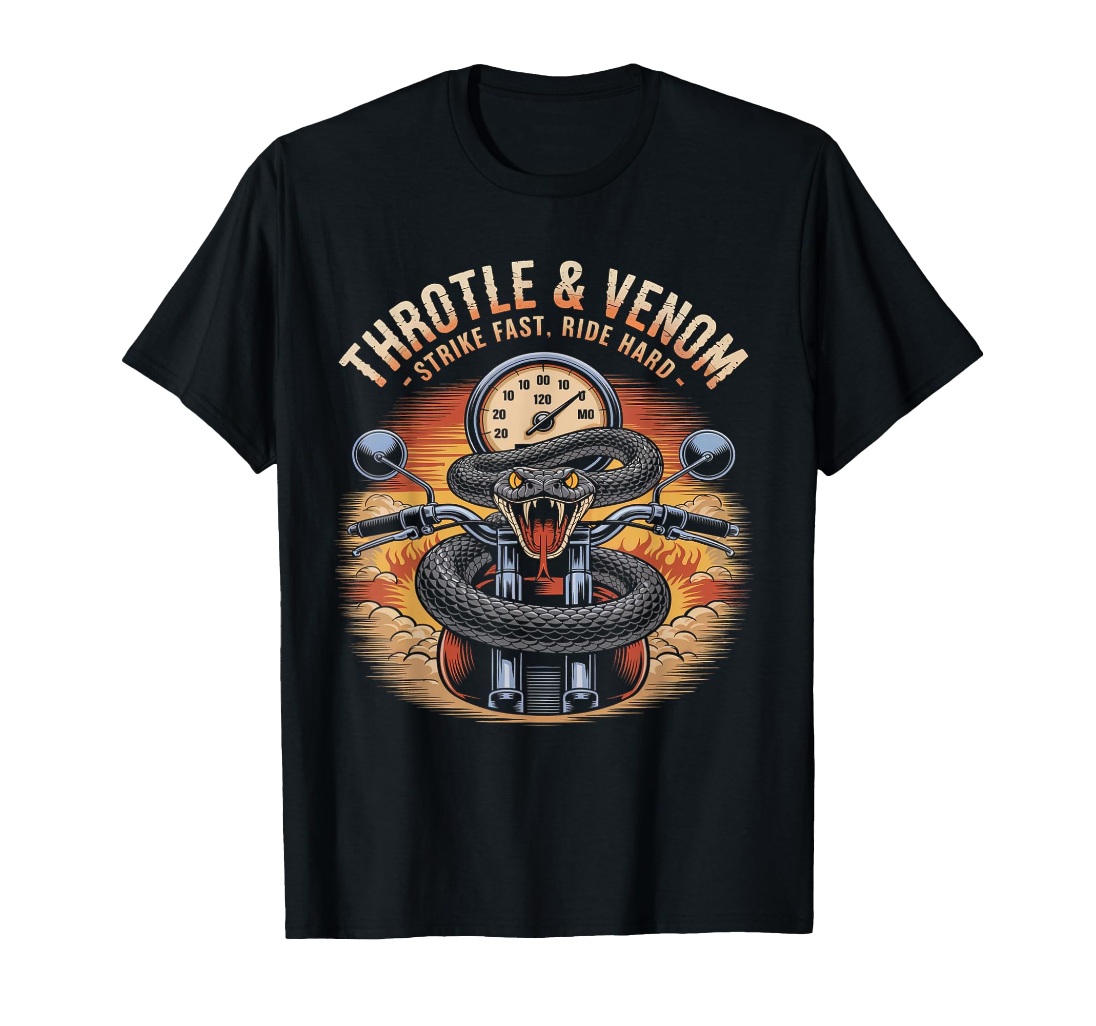 Throttle Venom Motorcycle T-Shirt - Graphic Print for Adults - T-Shirt, Sweatshirt, Hoodie