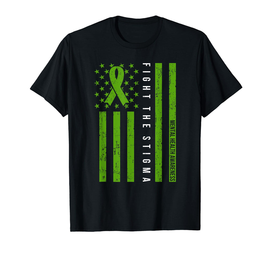 Mental Health Awareness Green Ribbon T-Shirt - Trendy Graphic Unisex - T-Shirt, Sweatshirt, Hoodie