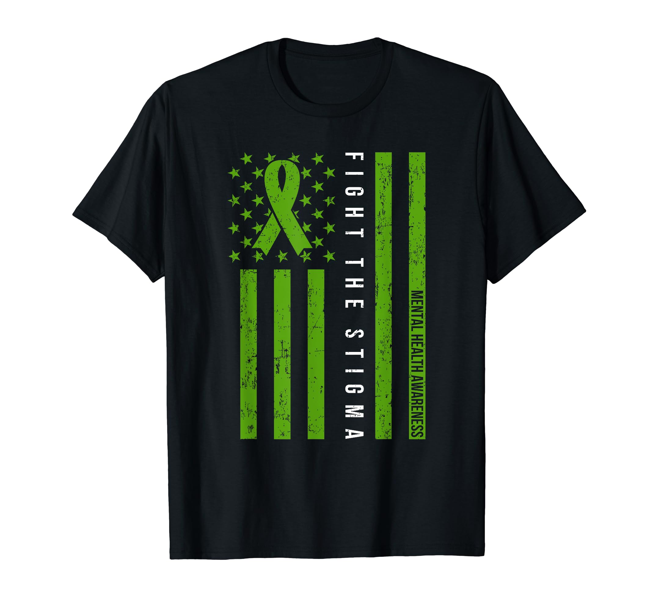 Mental Health Awareness Green Ribbon T-Shirt - Trendy Graphic Unisex - T-Shirt, Sweatshirt, Hoodie