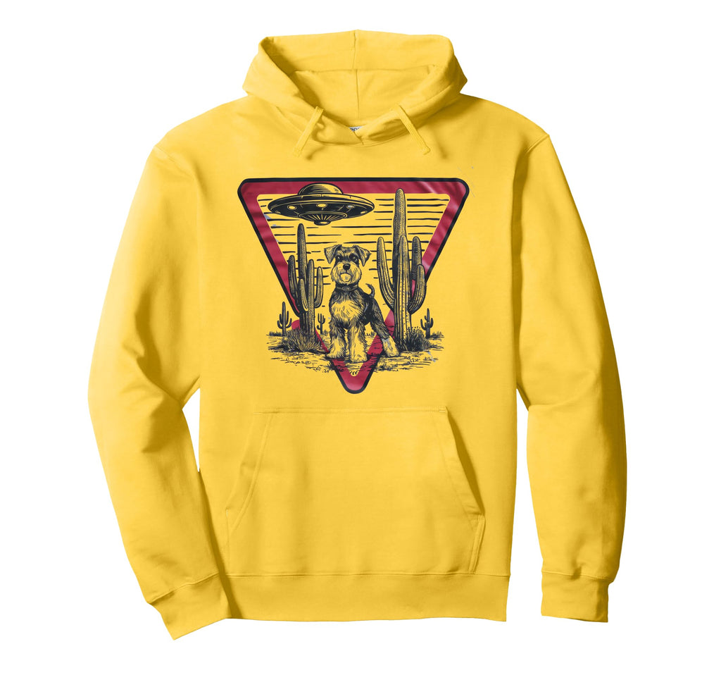Schnauzer Schnauzer Ufo Western Hoodie - Graphic Print for Adults - T-Shirt, Sweatshirt, Hoodie