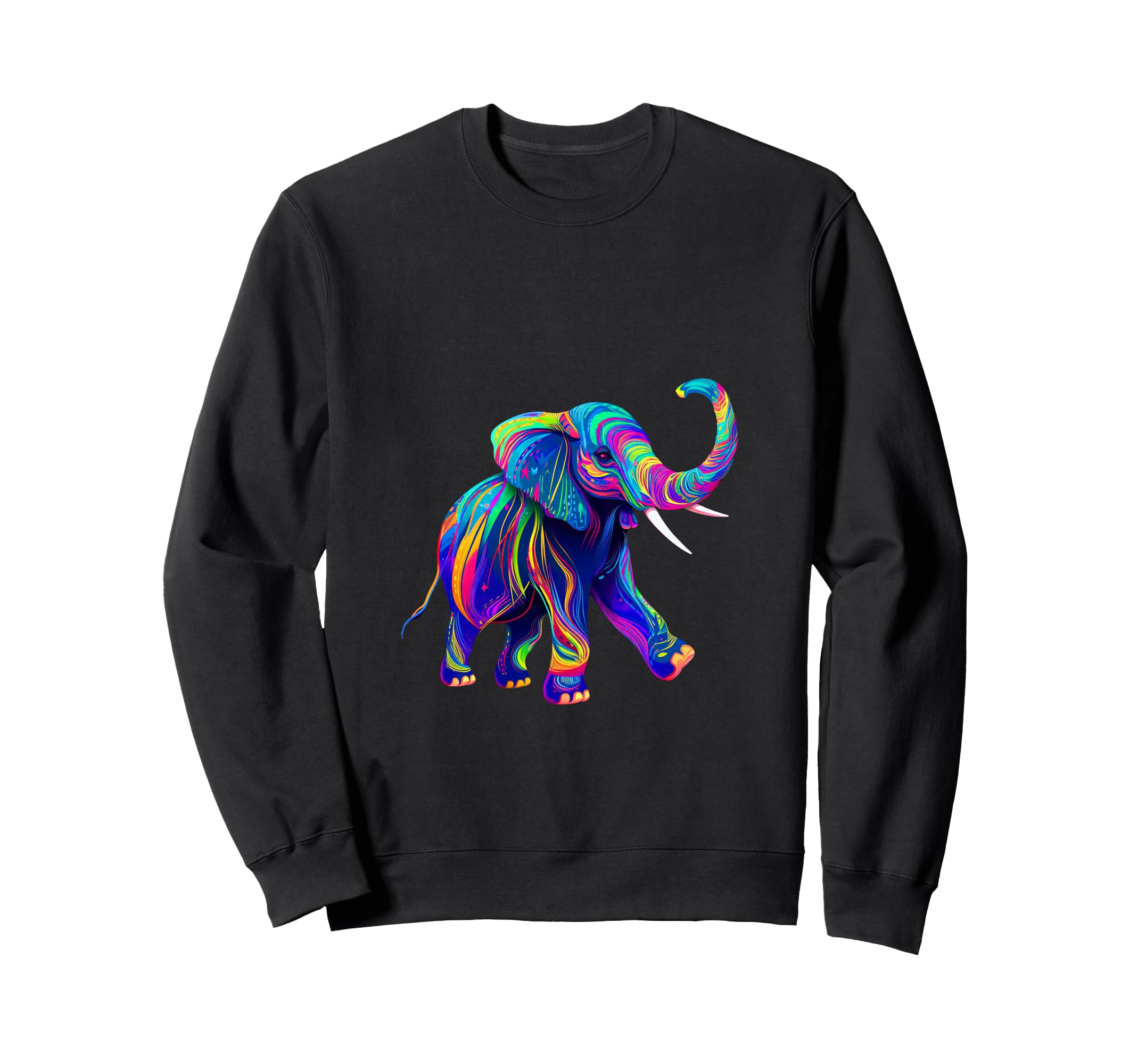Synthwave 80S 90S Elephant Trunk Sweatshirt - Fun Novelty Design Men Women - T-Shirt, Sweatshirt, Hoodie