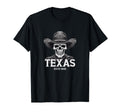Texas 1845 Skull Cowboy Western Ranch T-Shirt - Minimalist Print Unisex - T-Shirt, Sweatshirt, Hoodie