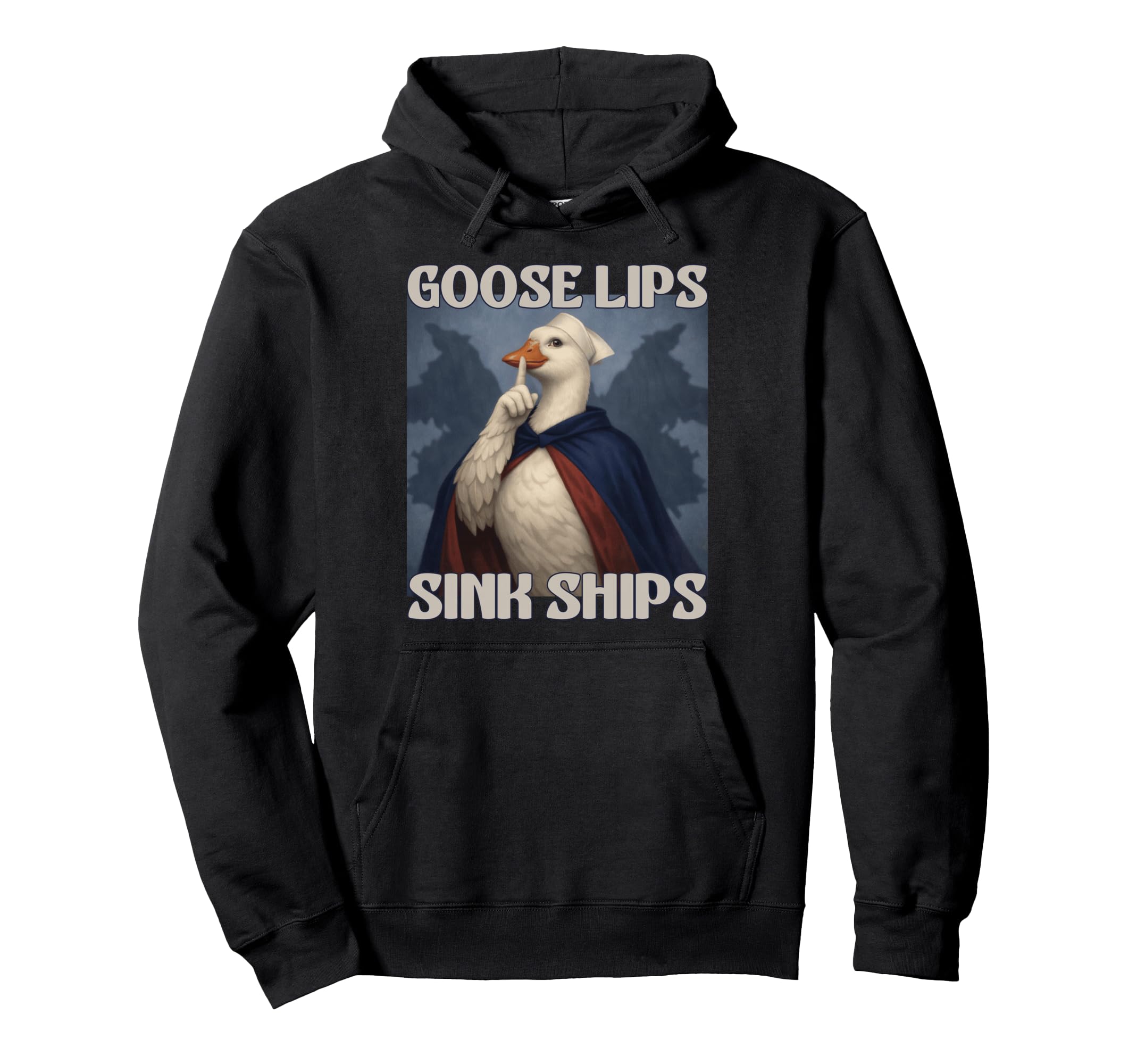 Funny Goose Lips Sink Ships 50S Hoodie - Unique Graphic for Adults - T-Shirt, Sweatshirt, Hoodie