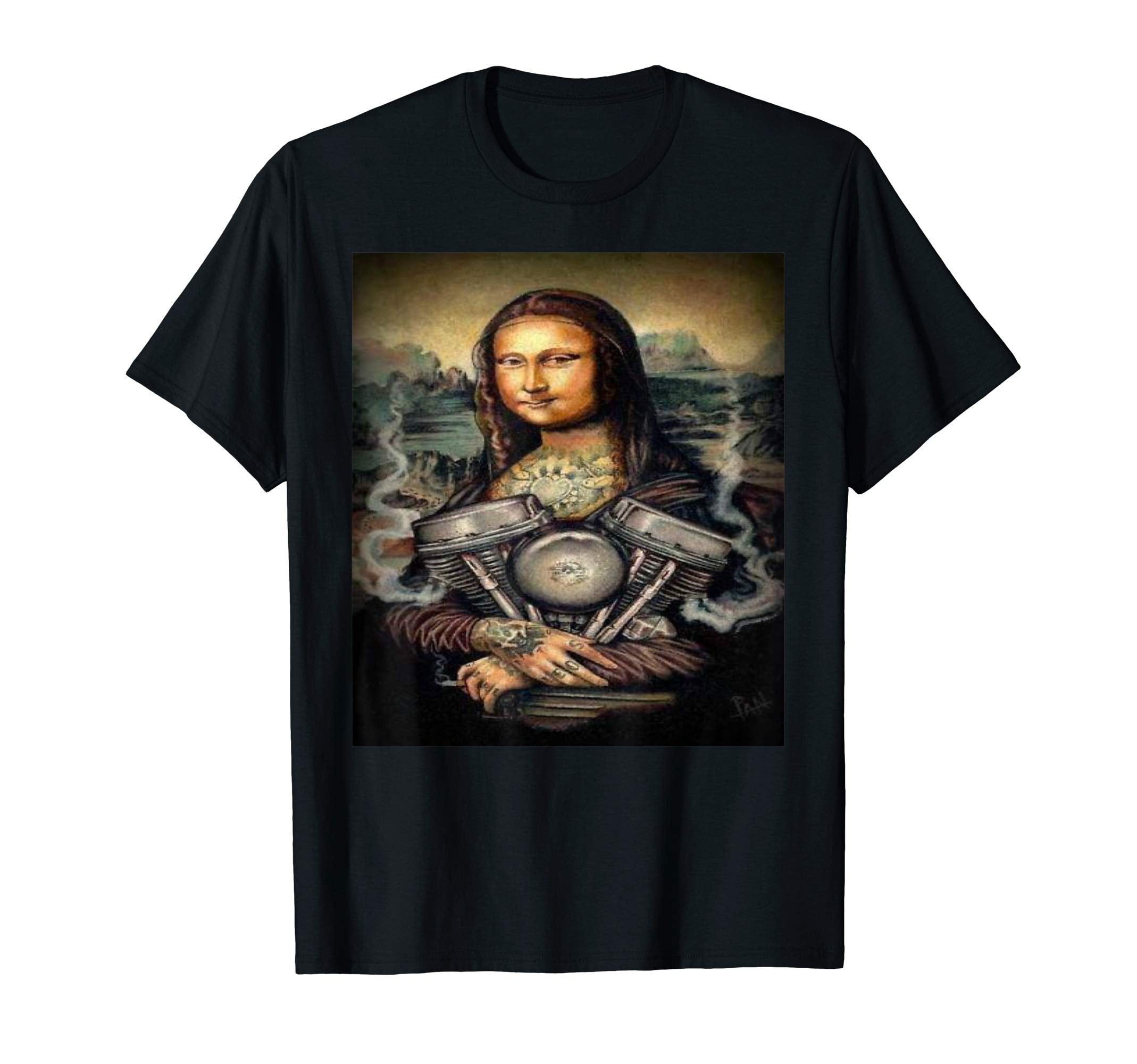 Monalisa Motorcycle T-Shirt - Unique Graphic for Adults - T-Shirt, Sweatshirt, Hoodie