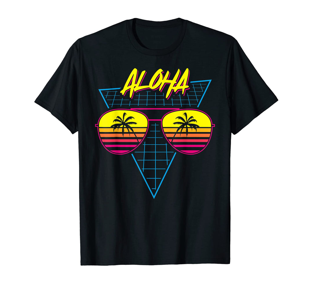 Synthwave Palm Tree Sunglasses 80S T-Shirt - Casual Everyday Wear Unisex - T-Shirt, Sweatshirt, Hoodie
