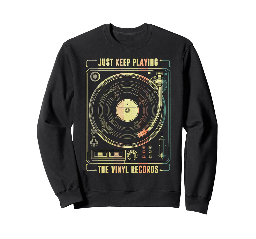 Vinyl Record Lover Music Lp Player Sweatshirt - Unique Graphic Unisex - T-Shirt, Sweatshirt, Hoodie