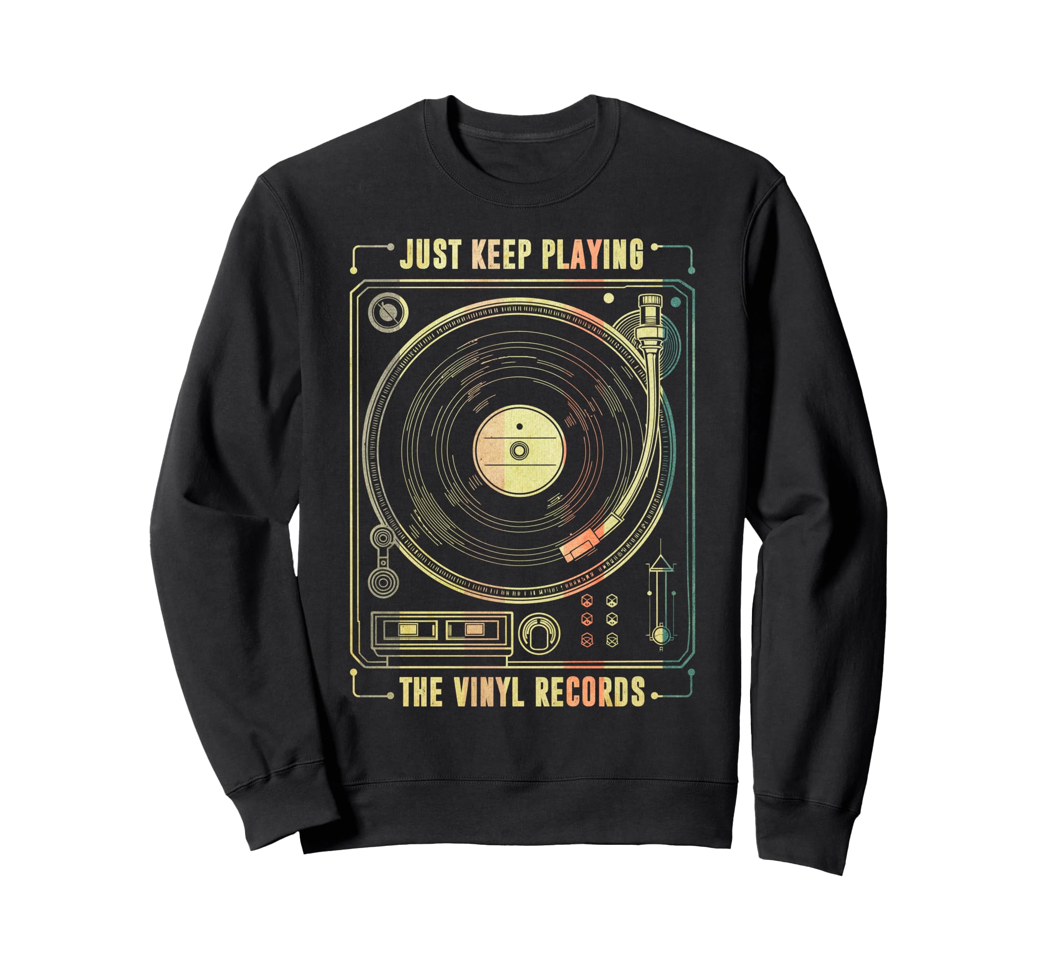 Vinyl Record Lover Music Lp Player Sweatshirt - Unique Graphic Unisex - T-Shirt, Sweatshirt, Hoodie