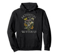 Antisocial Butterfly Fairy Grunge Fairycore Hoodie - Graphic Print Unisex - T-Shirt, Sweatshirt, Hoodie