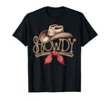 Howdy Western Cowboy Hat Rope T-Shirt - Custom Art Print for Adults - T-Shirt, Sweatshirt, Hoodie