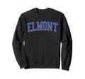 Elmont Ny Distressed Blue Sweatshirt - Fun Novelty Design for Adults - T-Shirt, Sweatshirt, Hoodie