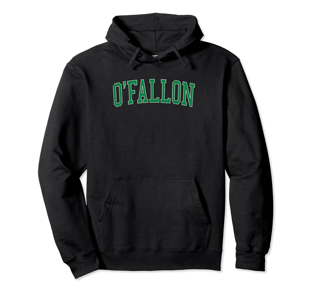 Ofallon Mo Distressed Green Varsity Hoodie - Aesthetic Graphic Men Women - T-Shirt, Sweatshirt, Hoodie