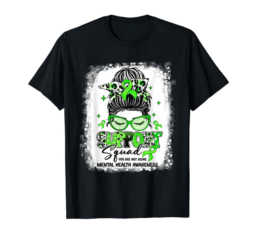 Warrior Leopard Messy Bun Mental Health T-Shirt - Graphic Print for Adults - T-Shirt, Sweatshirt, Hoodie