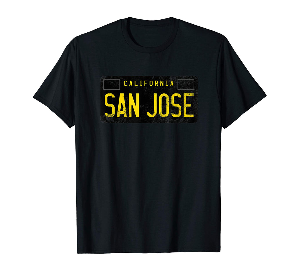 West Coast Plates Ca Plate Distressed T-Shirt - Novelty Apparel for Adults - T-Shirt, Sweatshirt, Hoodie