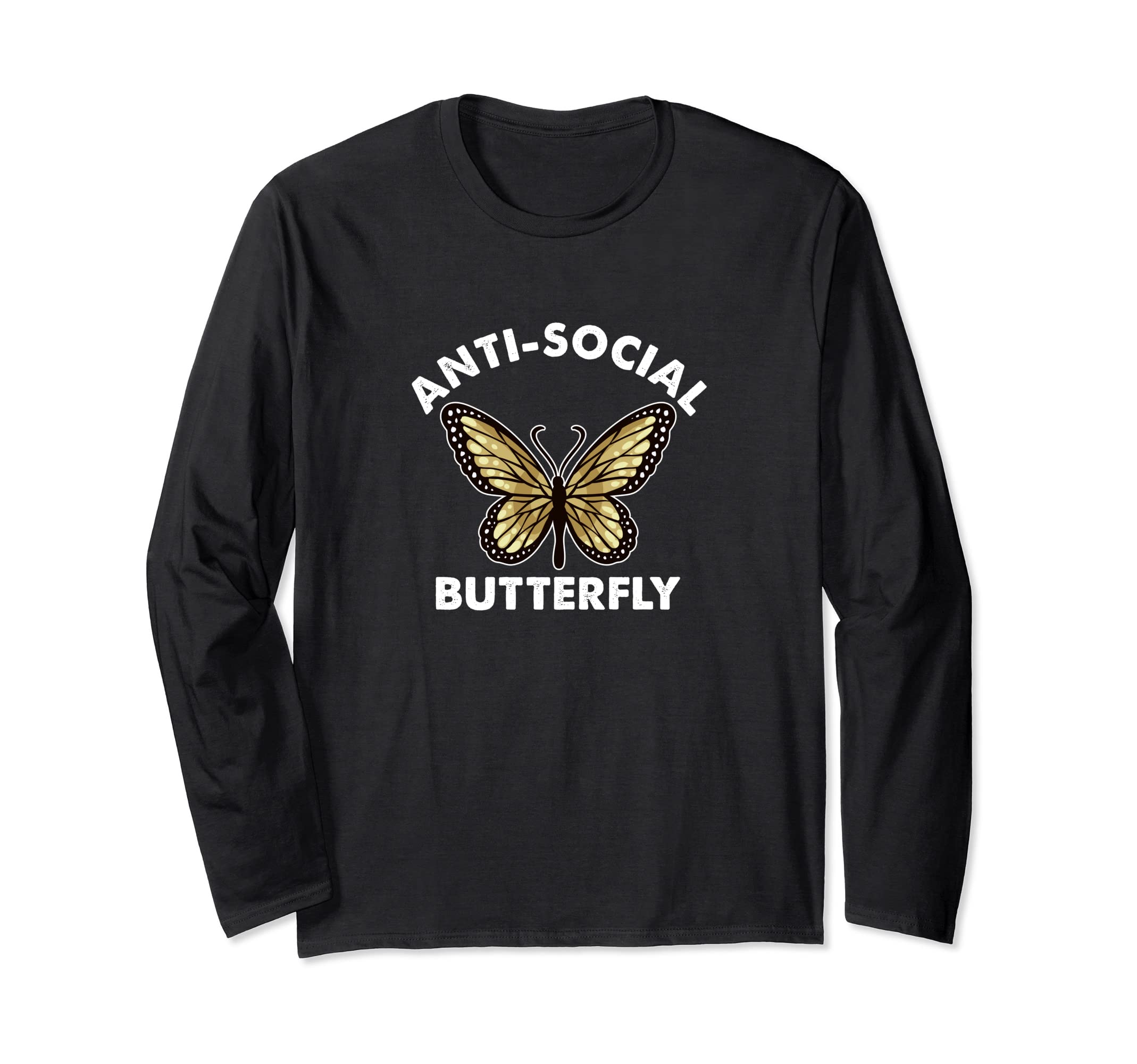 Introvert Anti Social Butterfly T-Shirt - Fun Novelty Design for Adults - T-Shirt, Sweatshirt, Hoodie