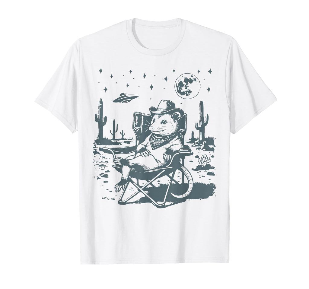 Possum Cowboy Funny Opossum Meme Ufo T-Shirt - Fun Novelty Design Unisex - T-Shirt, Sweatshirt, Hoodie