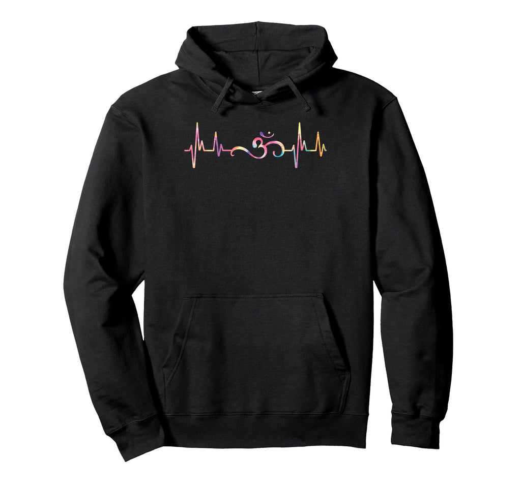 Heartbeat Om Yoga Meditation Mandala Hoodie - Trendy Graphic for Adults - T-Shirt, Sweatshirt, Hoodie