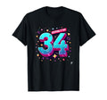 34Th Birthday Gift Keeping It 100 Neon T-Shirt - Custom Art Print Unisex - T-Shirt, Sweatshirt, Hoodie