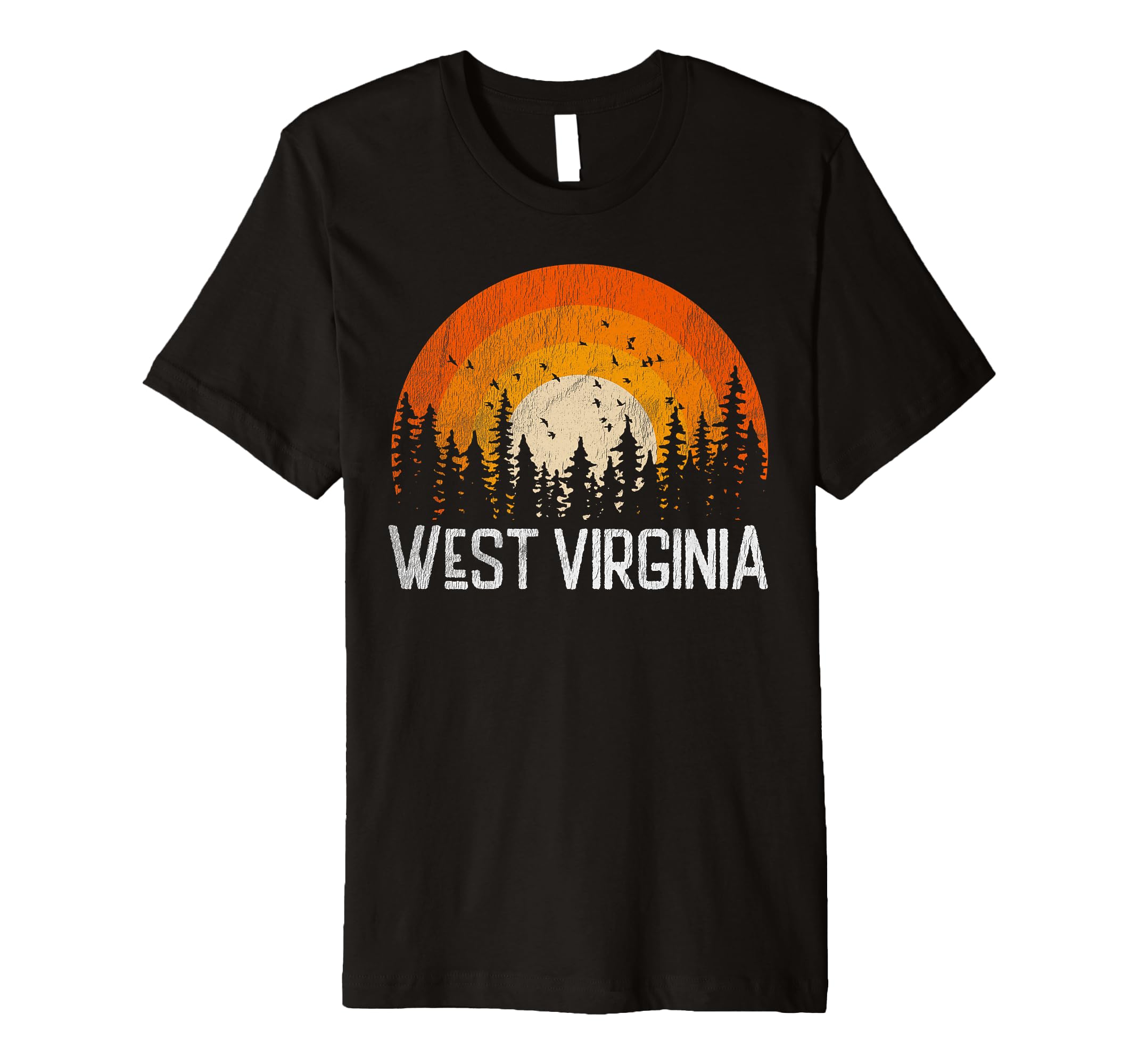 West Virginia 70S 80S T-Shirt - Trendy Graphic for Adults - T-Shirt, Sweatshirt, Hoodie