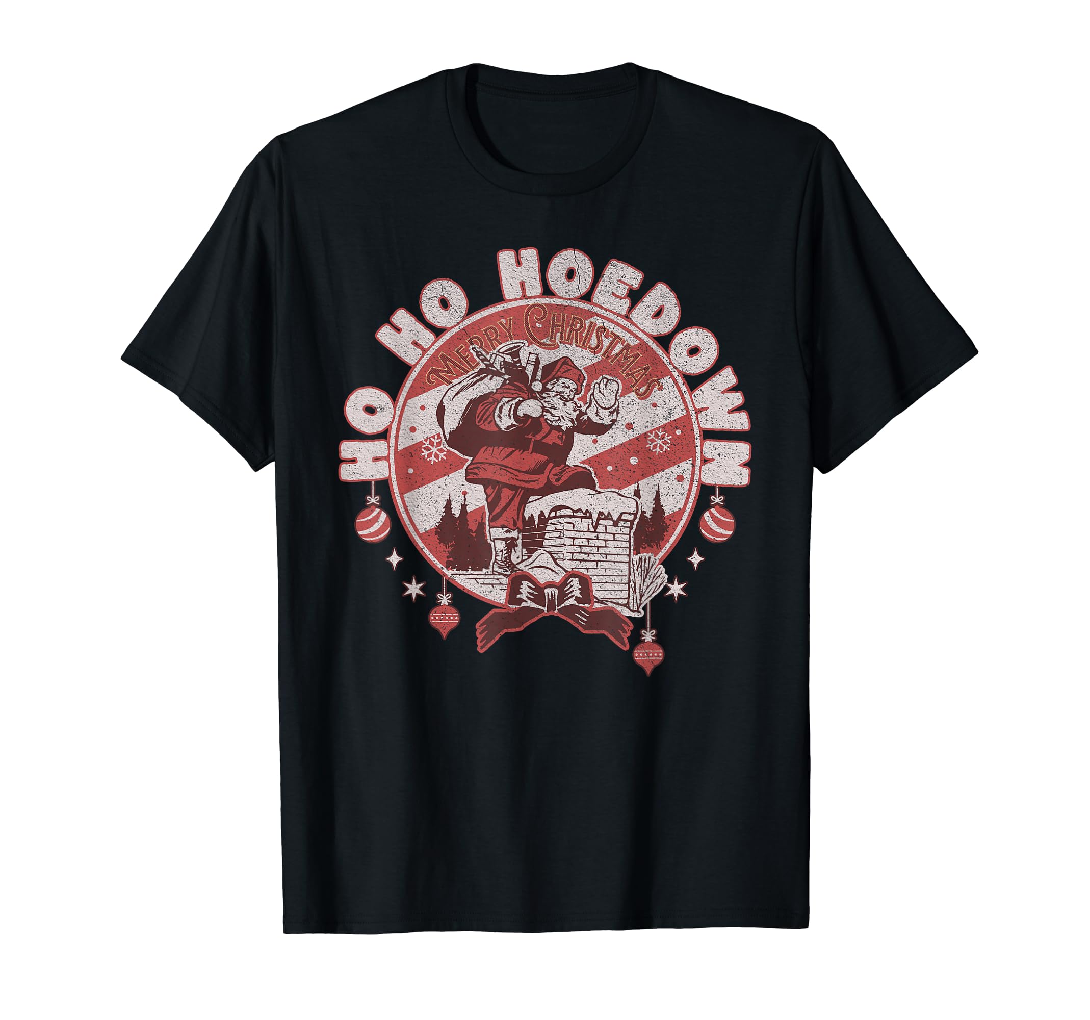Ho Ho Hoedown Santa Jingle Bells T-Shirt - Casual Everyday Wear Men Women - T-Shirt, Sweatshirt, Hoodie