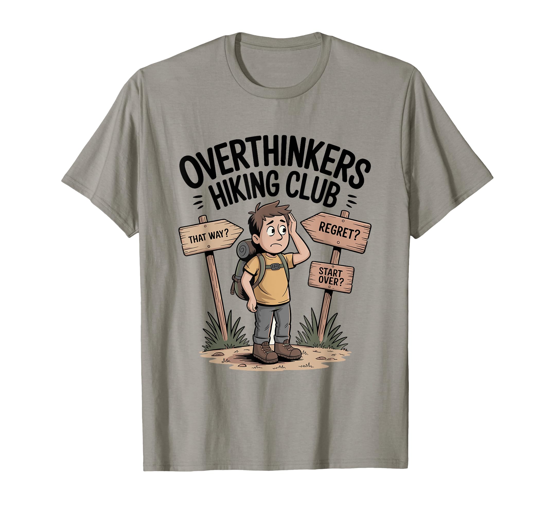 Overthinkers Hiking Club Floating T-Shirt - Streetwear Style Unisex - T-Shirt, Sweatshirt, Hoodie