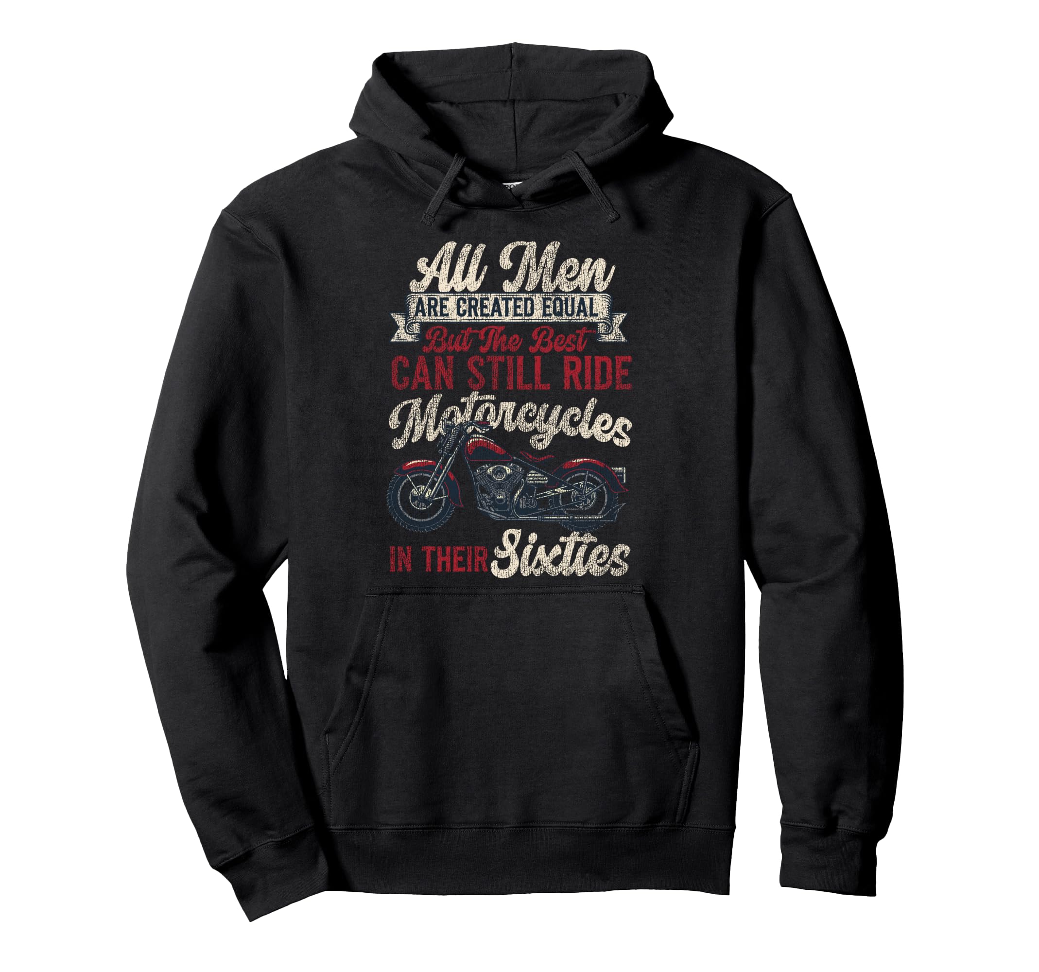 Motorcycle Biker Grandpa 60Th Hoodie - Custom Art Print for Adults - T-Shirt, Sweatshirt, Hoodie