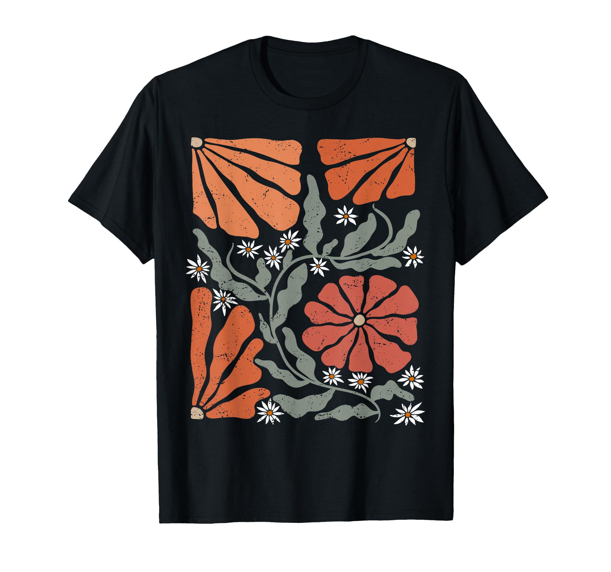 Floral Boho Matisse Daisy Flower T-Shirt - Custom Art Print for Adults - T-Shirt, Sweatshirt, Hoodie