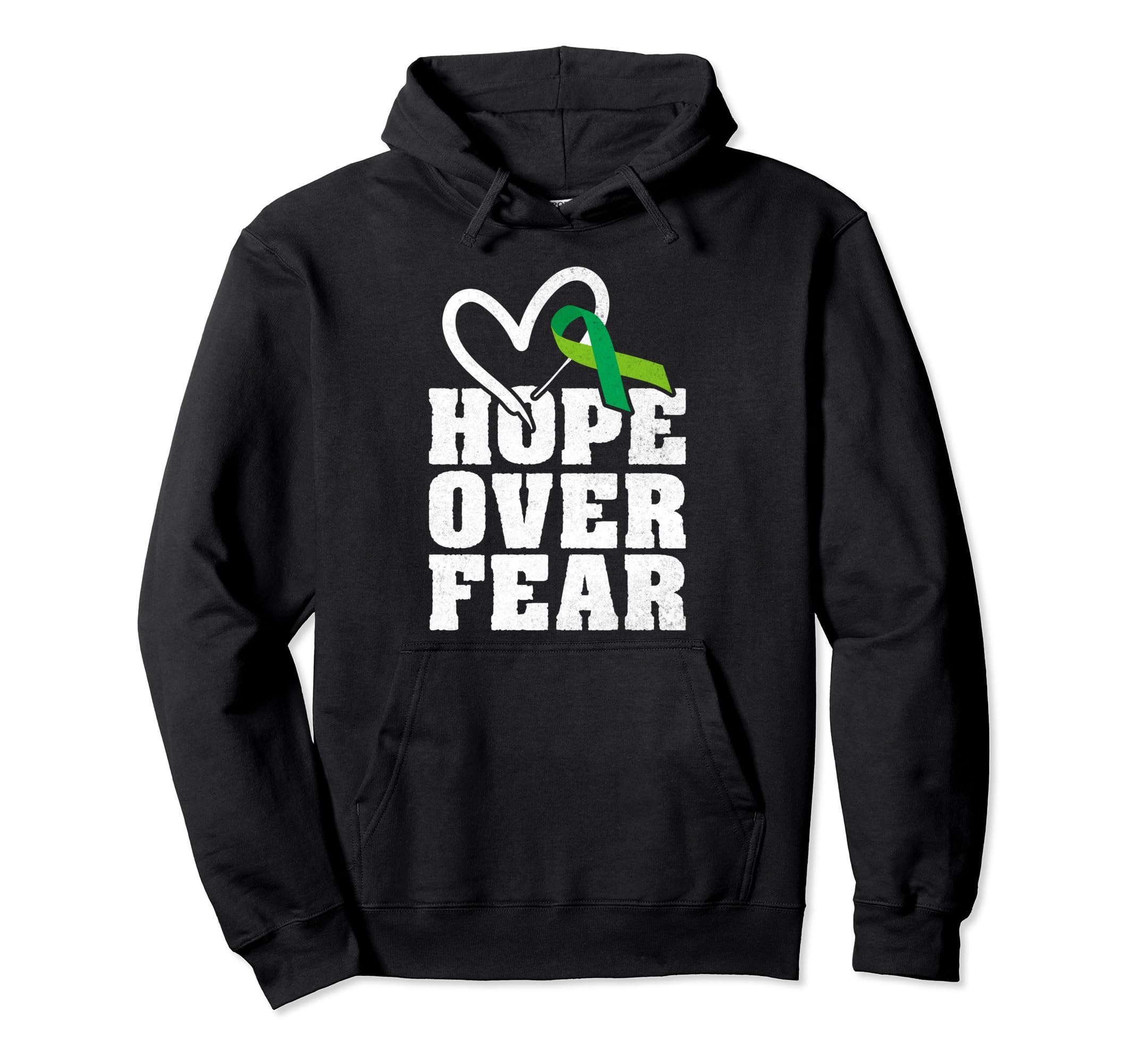 Hope Over Fear Mental Health Hoodie - Novelty Apparel Unisex - T-Shirt, Sweatshirt, Hoodie