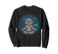 Zen Cat Meditation Mandala Art Sweatshirt - Trendy Graphic Unisex - T-Shirt, Sweatshirt, Hoodie