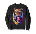 Fierce Tiger Ice Cream Cone 80S Sweatshirt - Trendy Graphic for Adults - T-Shirt, Sweatshirt, Hoodie