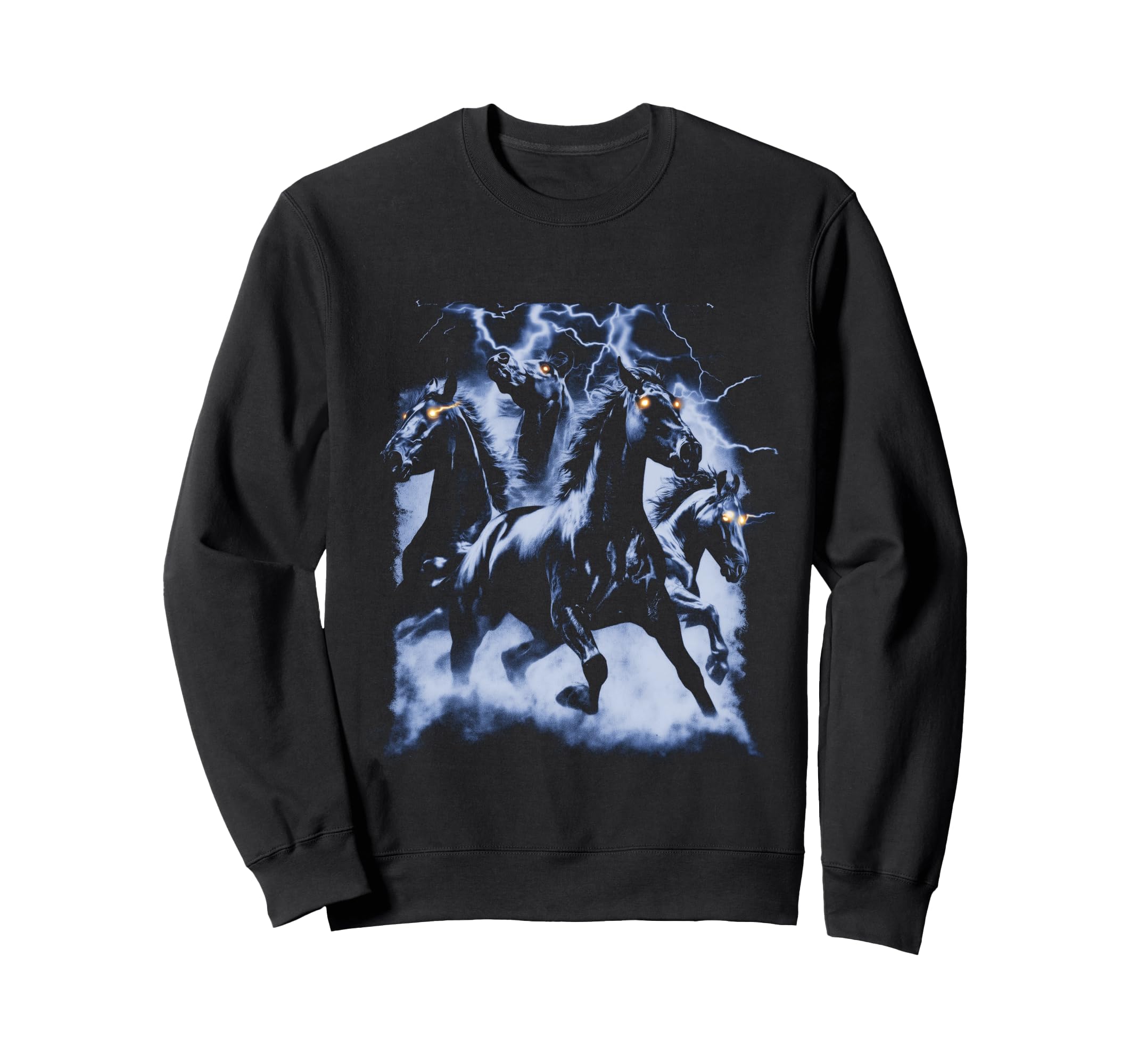 Horse Lightning 80S 90S Western Sweatshirt - Aesthetic Graphic Unisex - T-Shirt, Sweatshirt, Hoodie