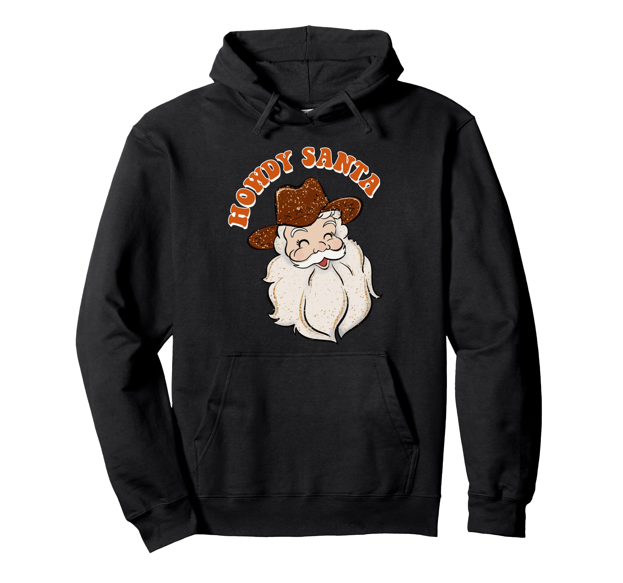 Howdy Santa Western Cowboy Hoodie - Trendy Graphic Men Women - T-Shirt, Sweatshirt, Hoodie