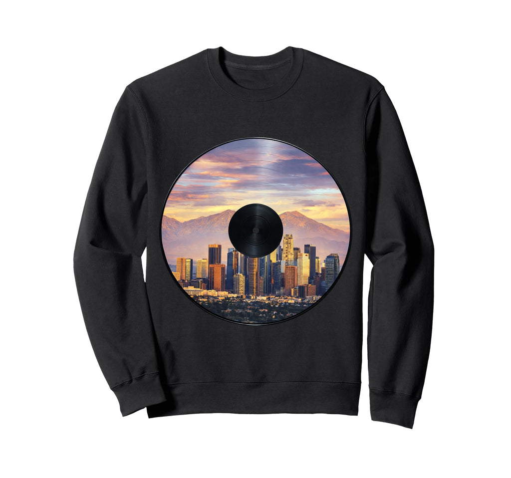 Los Angeles California Vinyl Sweatshirt - Trendy Graphic Unisex - T-Shirt, Sweatshirt, Hoodie