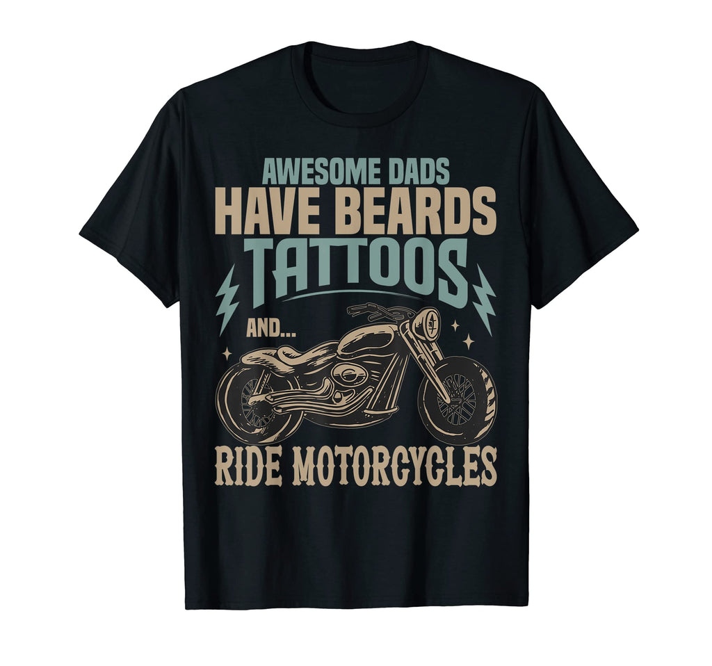 Mens Awesome Biker Dad Tattoos T-Shirt - Aesthetic Graphic Men Women - T-Shirt, Sweatshirt, Hoodie