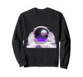 Astronaut Suit Helmet Glitch Art 80S Sweatshirt - Unique Graphic Unisex - T-Shirt, Sweatshirt, Hoodie