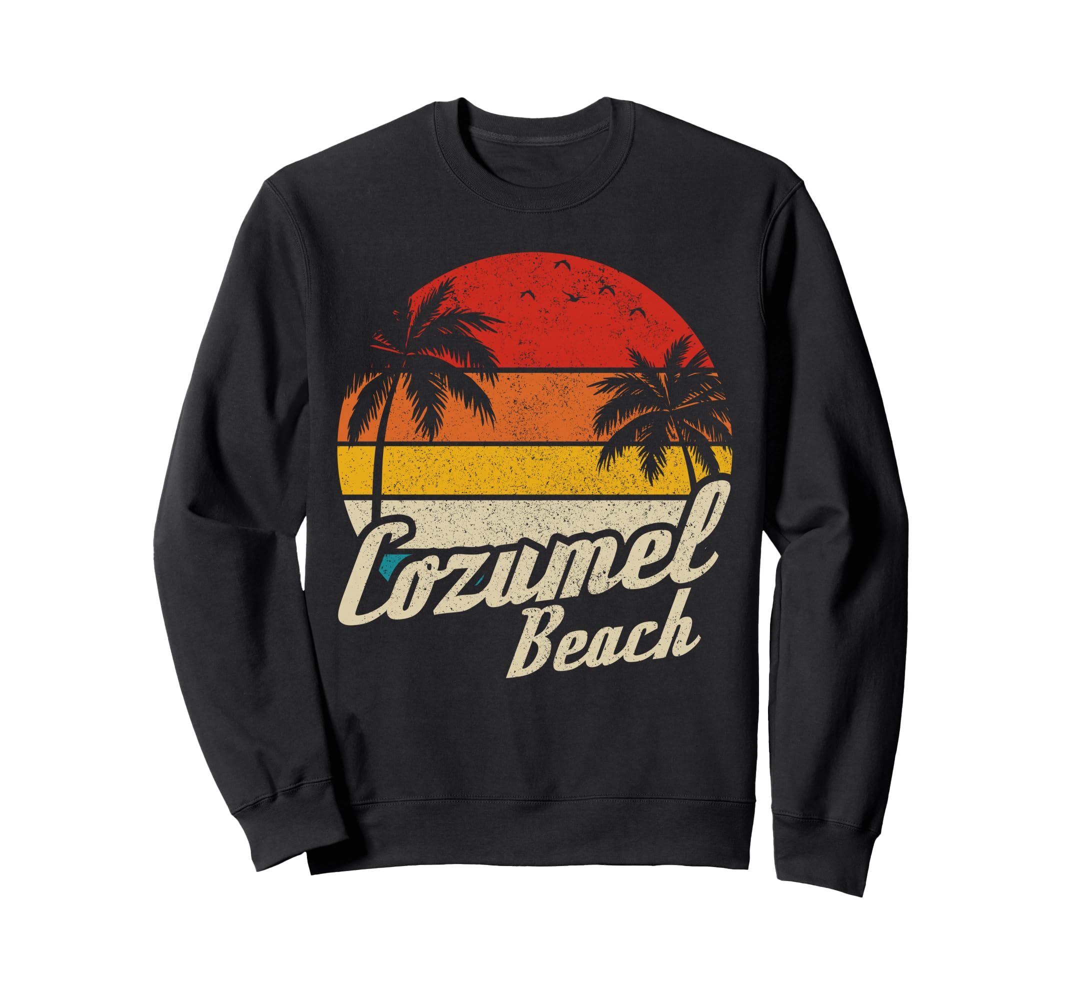 Cozumel Beach Mexico Sunset Sweatshirt - Minimalist Print for Adults - T-Shirt, Sweatshirt, Hoodie