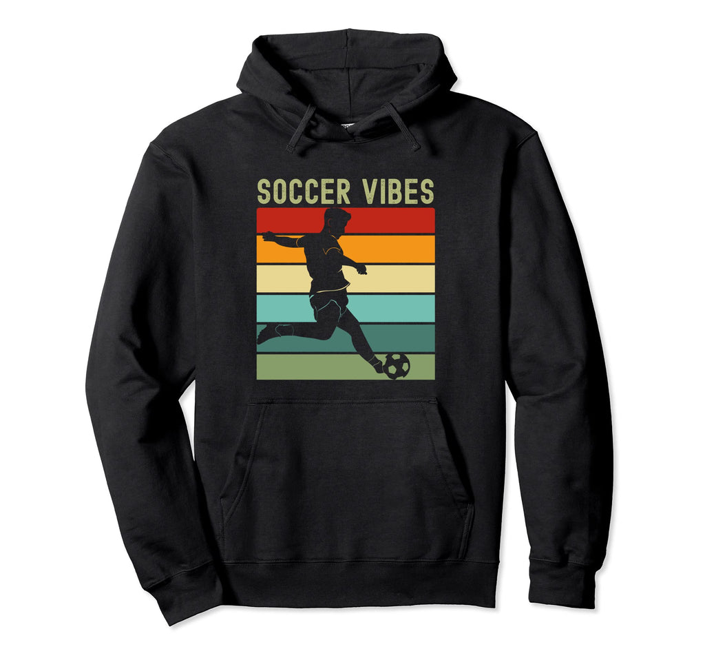 Soccer Vibes Soccer Player Stripes Hoodie - Fun Novelty Design Men Women - T-Shirt, Sweatshirt, Hoodie
