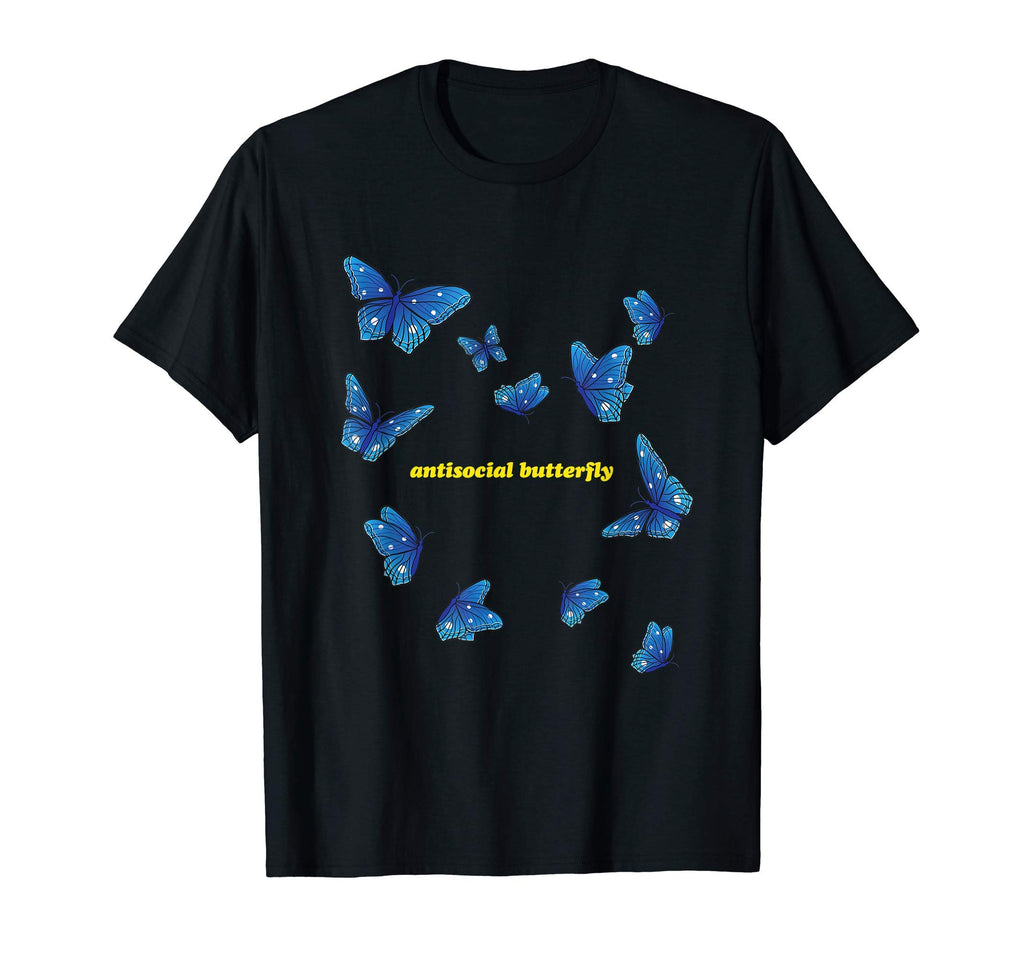 Antisocial Butterflies Introvert T-Shirt - Novelty Apparel for Adults - T-Shirt, Sweatshirt, Hoodie