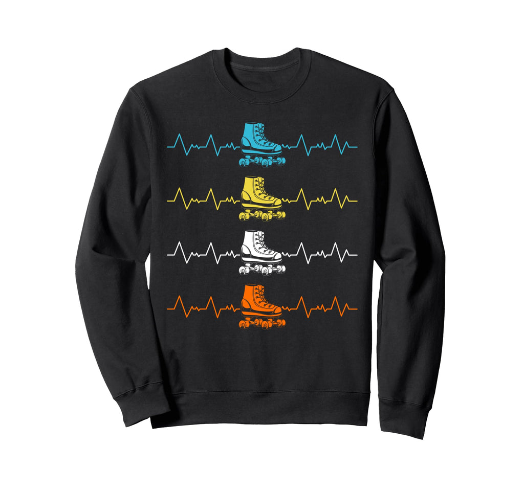 Roll Skate Heartbeat Skating Sweatshirt - Aesthetic Graphic Men Women - T-Shirt, Sweatshirt, Hoodie
