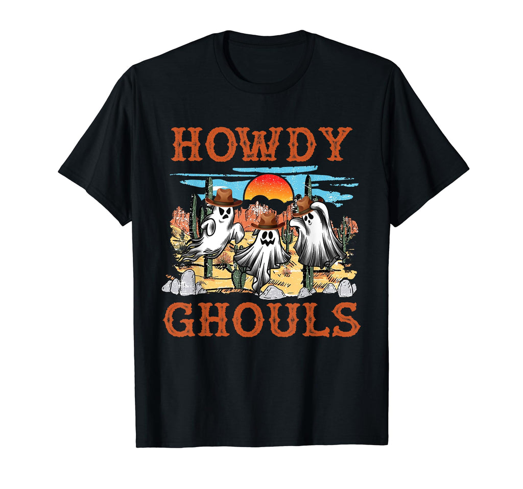 Funny Howdy Ghouls Western Halloween T-Shirt - Streetwear Style Men Women - T-Shirt, Sweatshirt, Hoodie