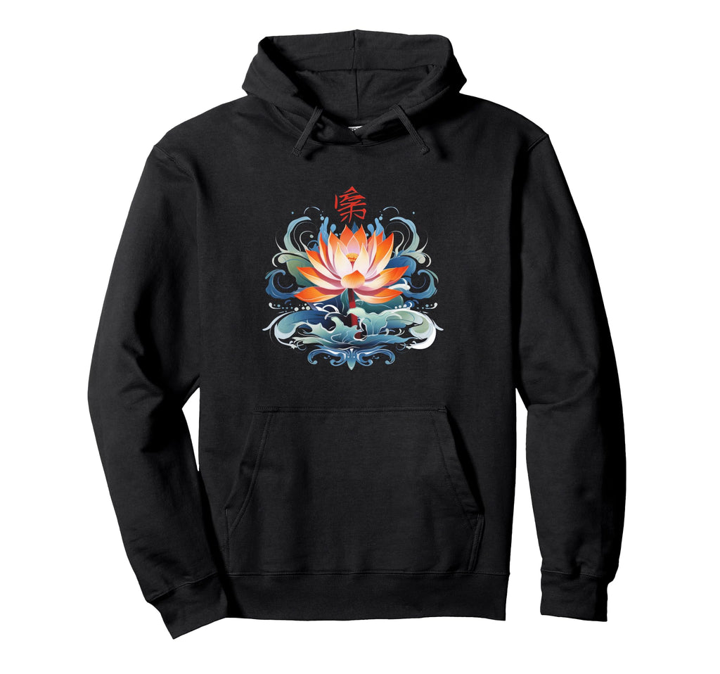 Lotus Flower Zen Aesthetic Spiritual Hoodie - Novelty Apparel Unisex - T-Shirt, Sweatshirt, Hoodie