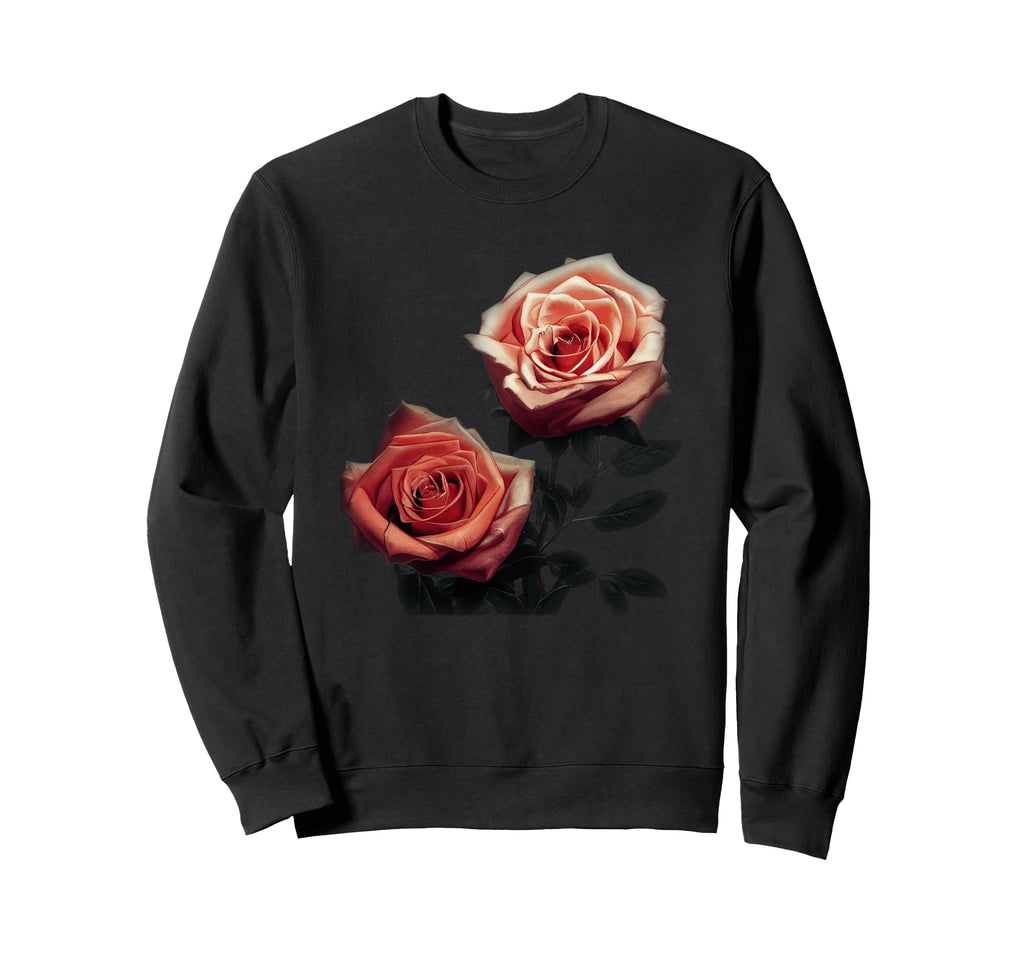 Roses Flower Art Watercolor Sweatshirt - Novelty Apparel for Adults - T-Shirt, Sweatshirt, Hoodie