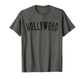Hollywood Fl Black Script Text T-Shirt - Fun Novelty Design for Adults - T-Shirt, Sweatshirt, Hoodie