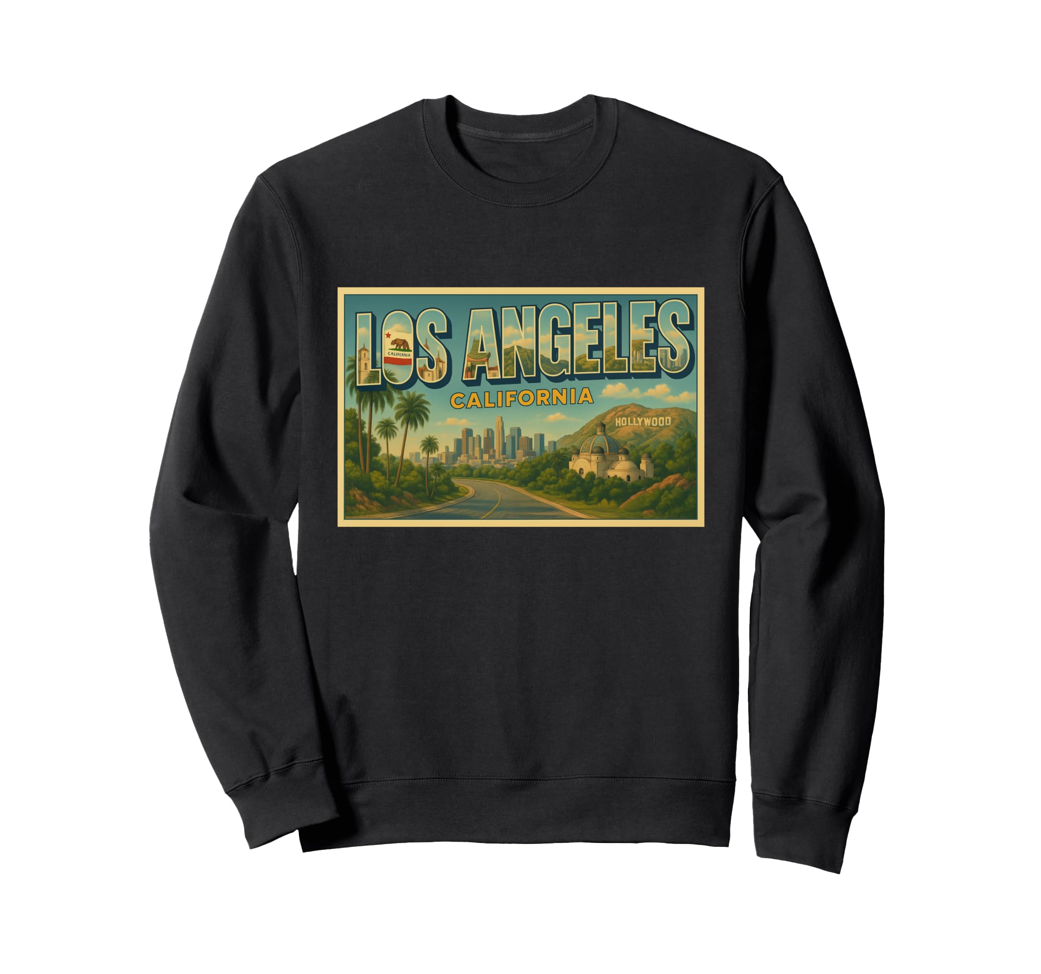 Los Angeles California 50S Sweatshirt - Casual Everyday Wear for Adults - T-Shirt, Sweatshirt, Hoodie