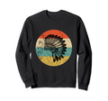 Native American Feather Headdress Sweatshirt - Trendy Graphic Men Women - T-Shirt, Sweatshirt, Hoodie