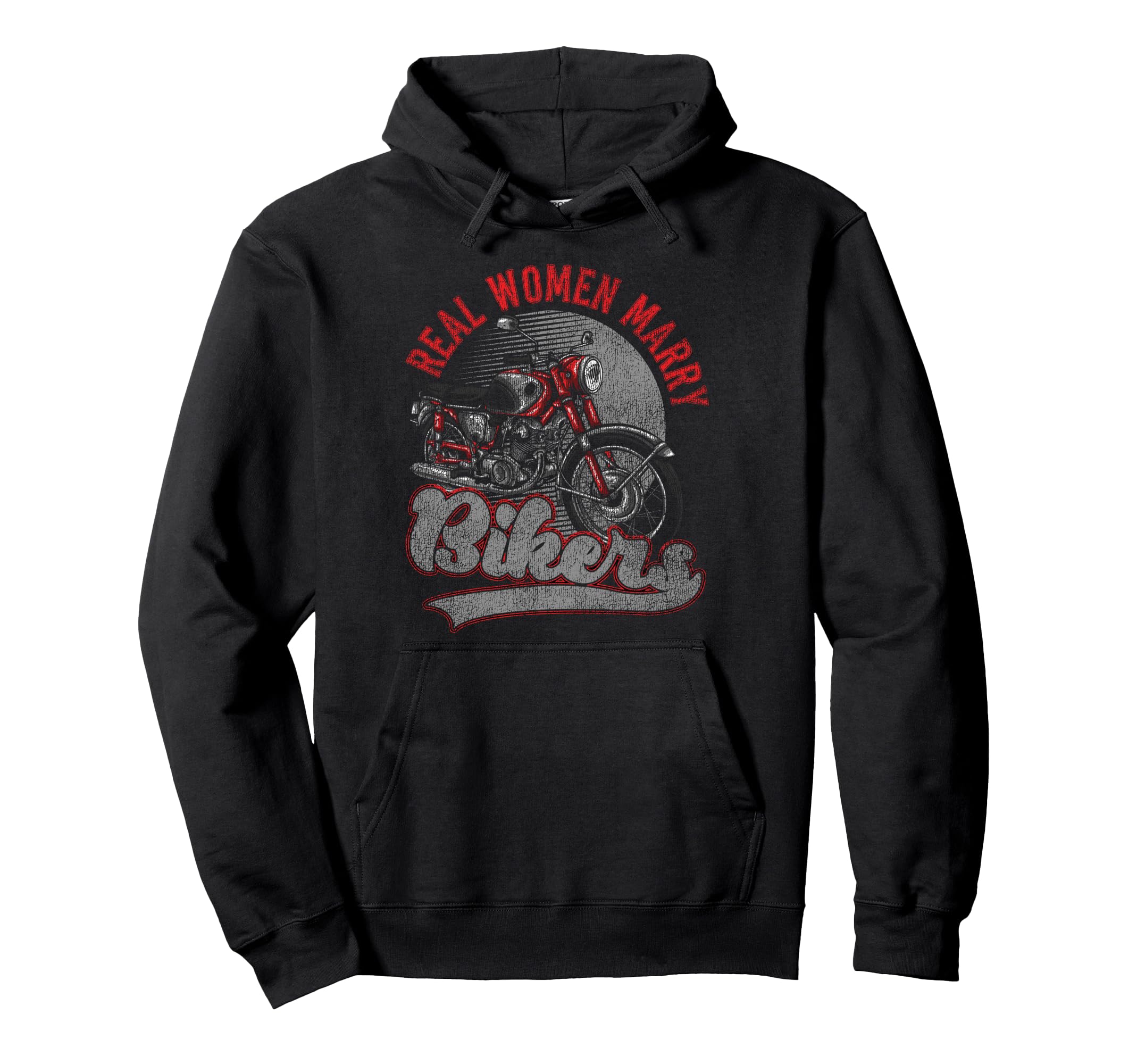 Motorcycle Biker Husband Wife Hoodie - Fun Novelty Design for Adults - T-Shirt, Sweatshirt, Hoodie