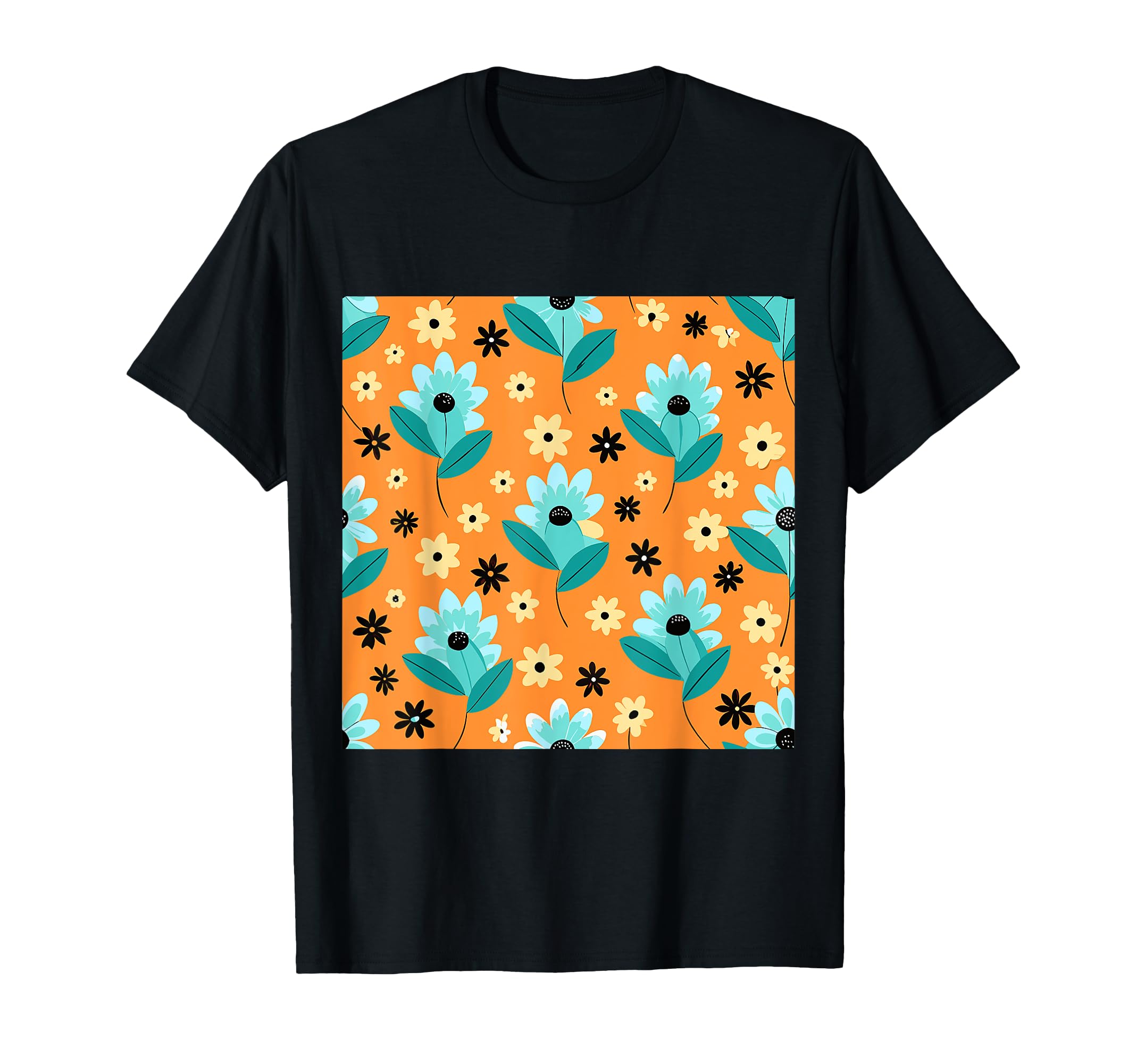 Abstract Floral Pattern Flowers T-Shirt - Aesthetic Graphic for Adults - T-Shirt, Sweatshirt, Hoodie